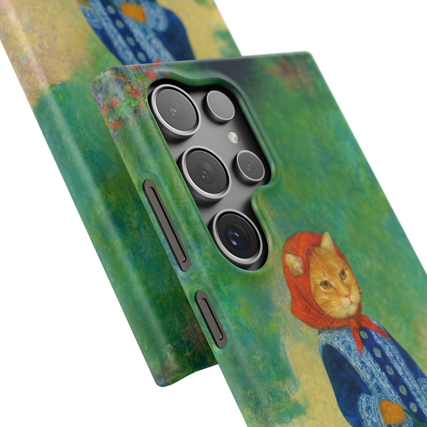 Babushka Cat With a Watering Can x Renoir Funny Art  Slim Phone Case