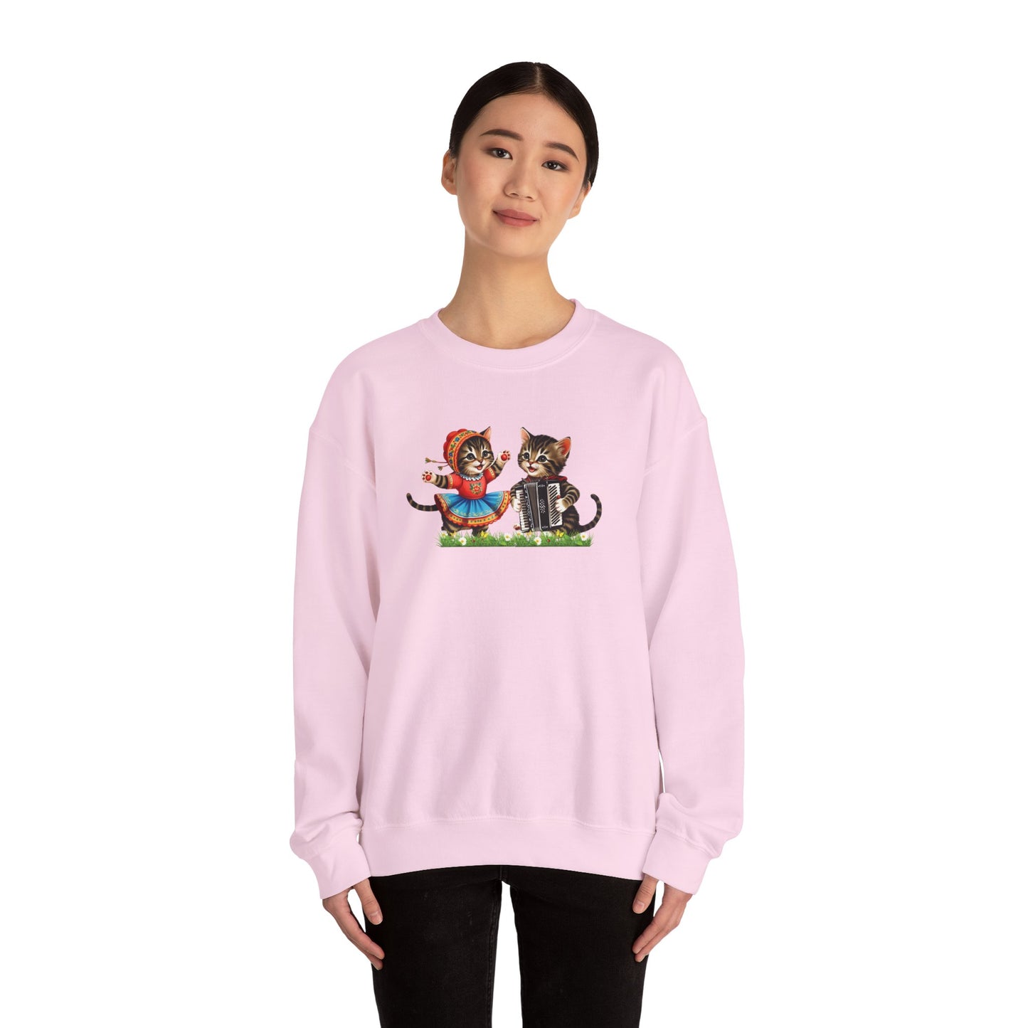 Kittens Polka Dancing, Kitschy Cat Sweatshirt for Polish Pride