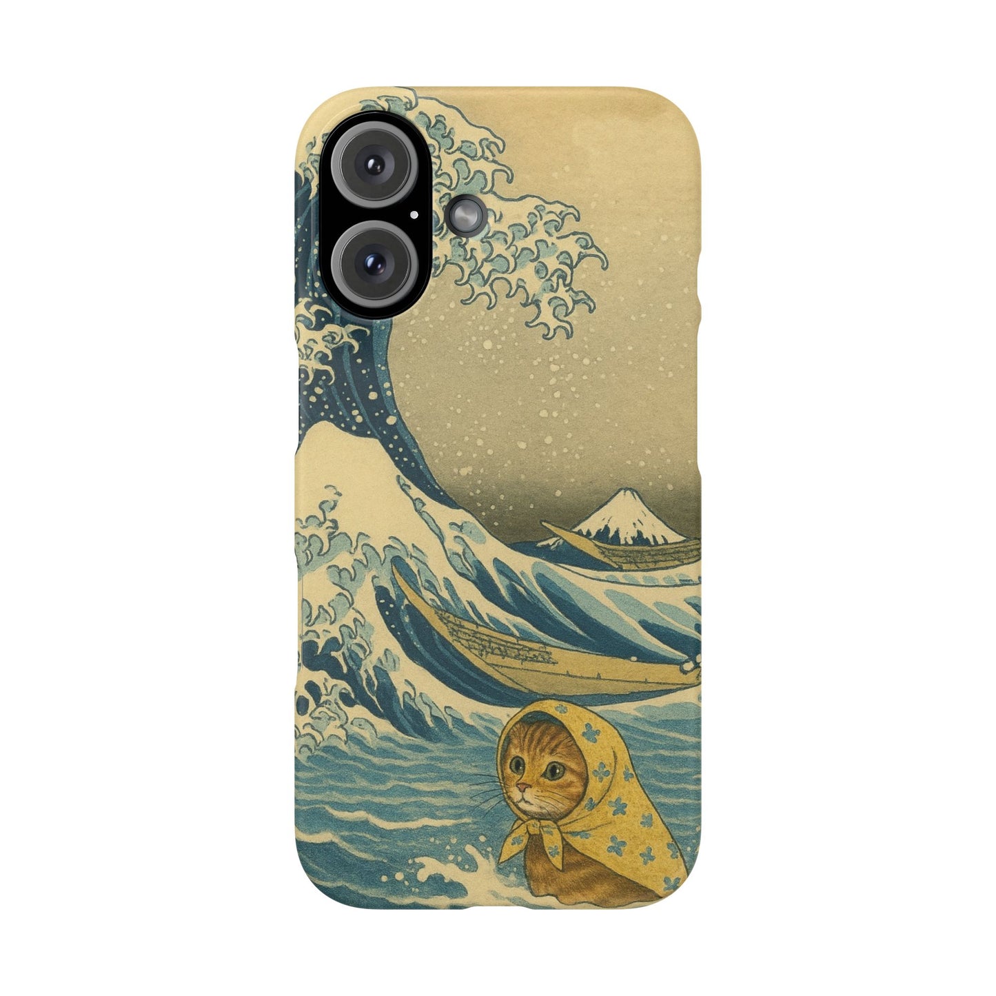 Babushka Cat x  The Great Wave Off Kanagawa Snap Phone Case