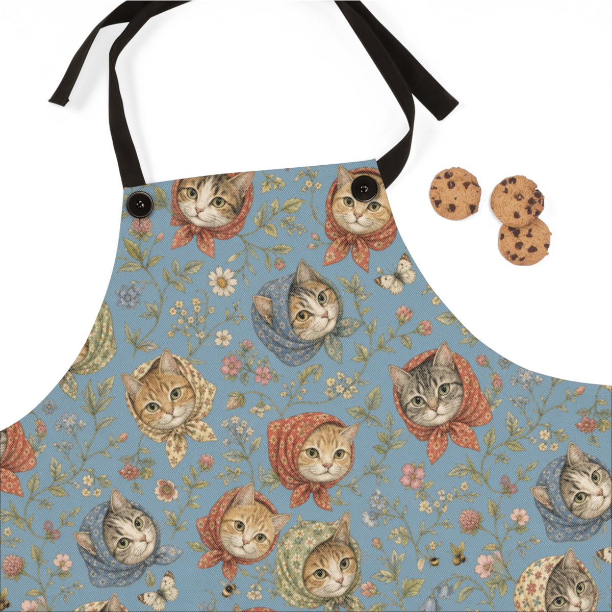 Babushka Cats Charming Cat Lover Apron