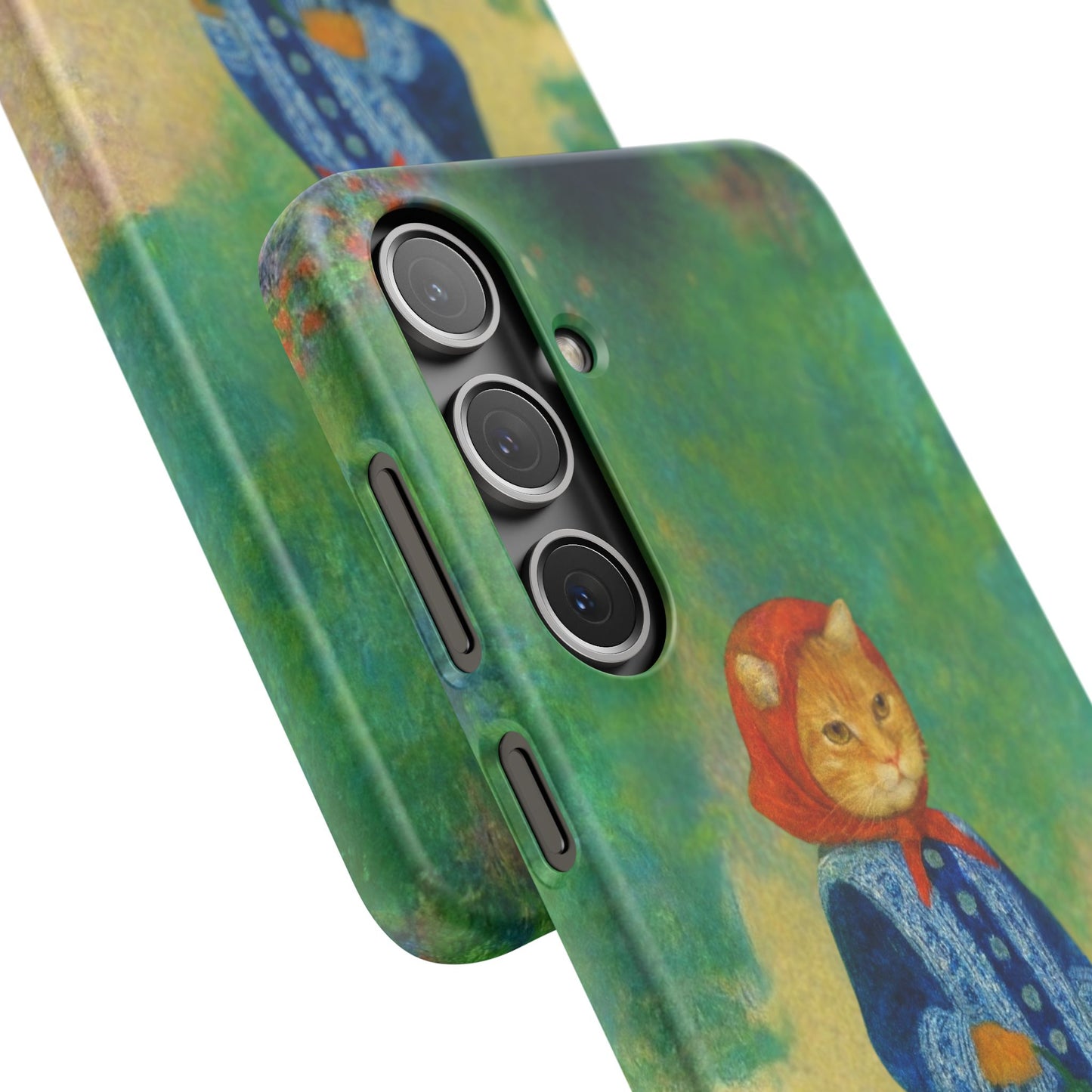 Babushka Cat With a Watering Can x Renoir Funny Art  Slim Phone Case