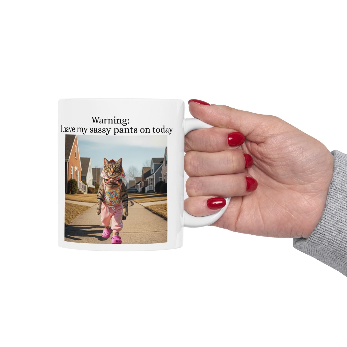 Mug Babushka Cat Sassy Pants Mug