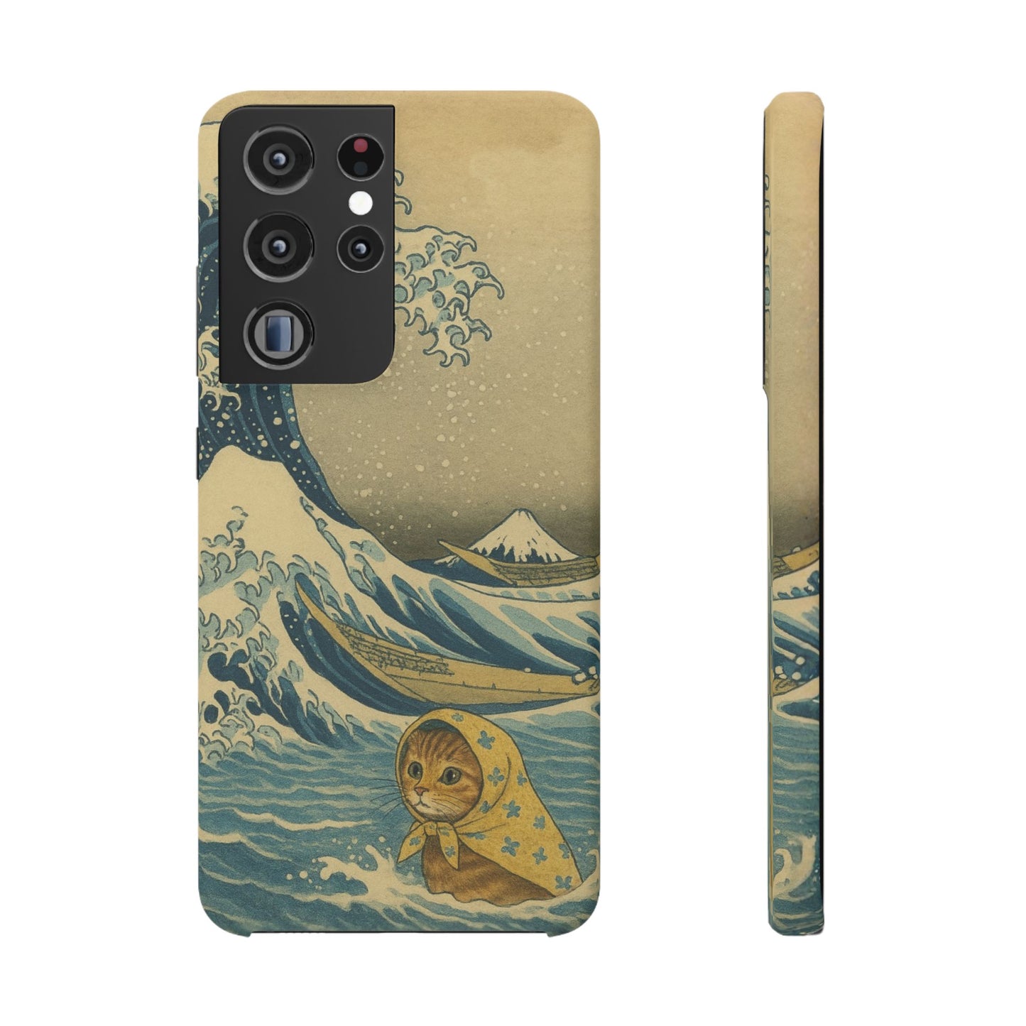 Babushka Cat x  The Great Wave Off Kanagawa Snap Phone Case