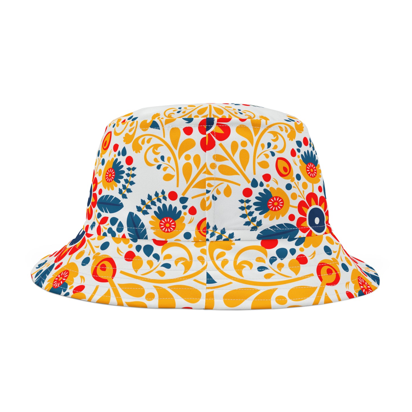 Polish Folk Art, Floral Wycinanki Bucket Hat (AOP)