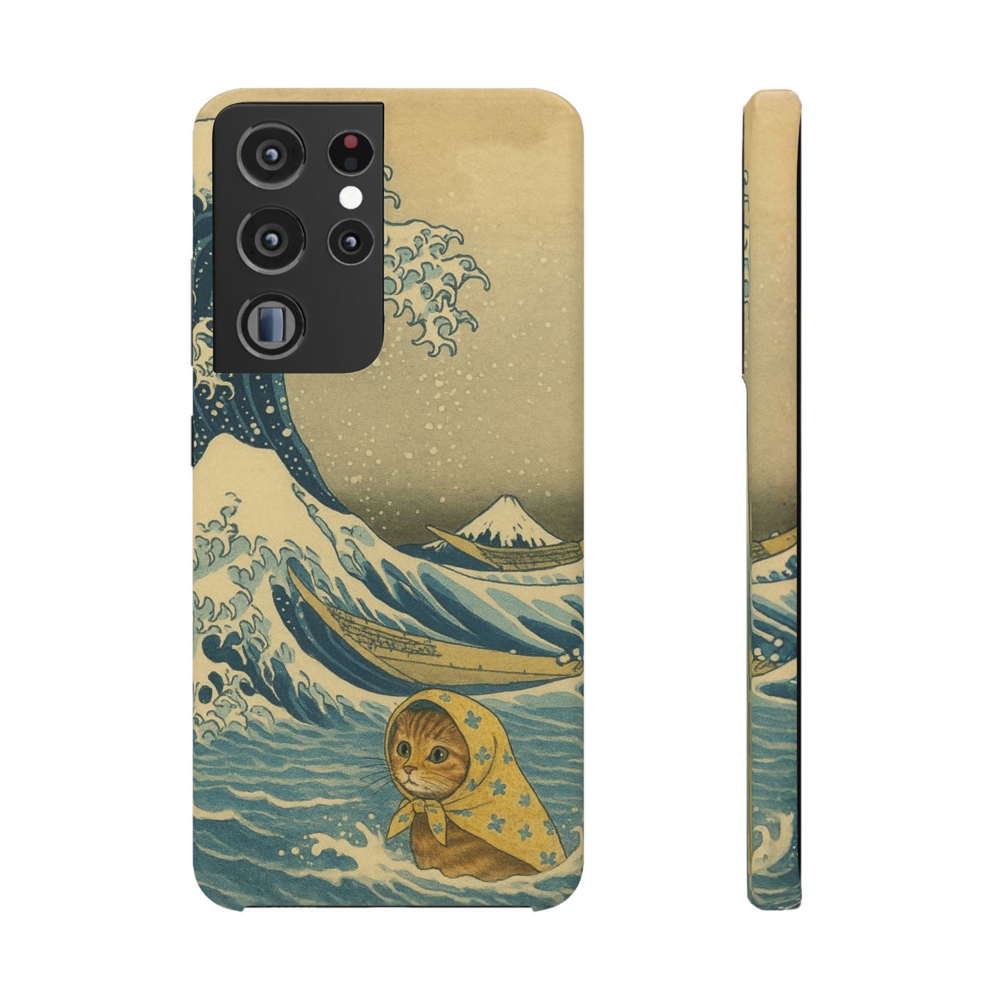 Babushka Cat x  The Great Wave Off Kanagawa Snap Phone Case
