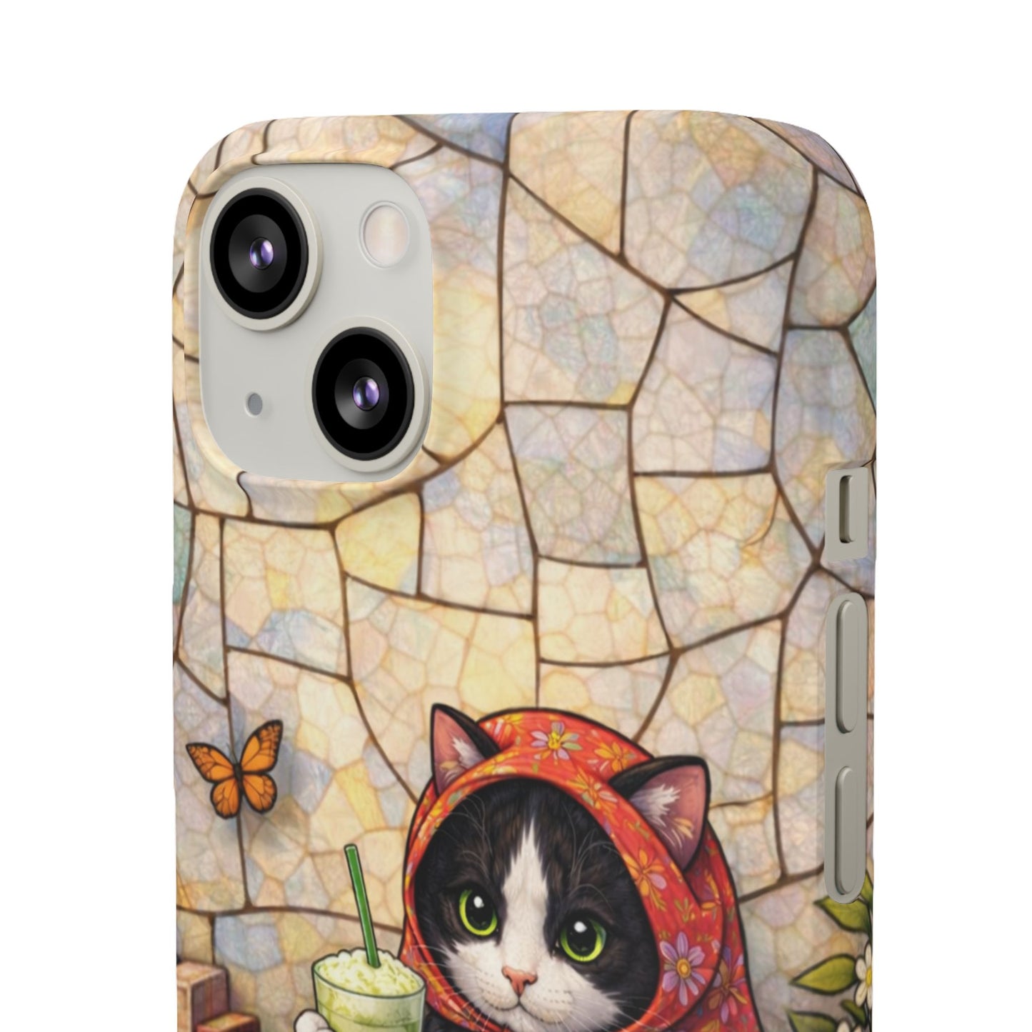 Babushka Cat Reads, Tuxedo Cat Literary Snap Phone Case