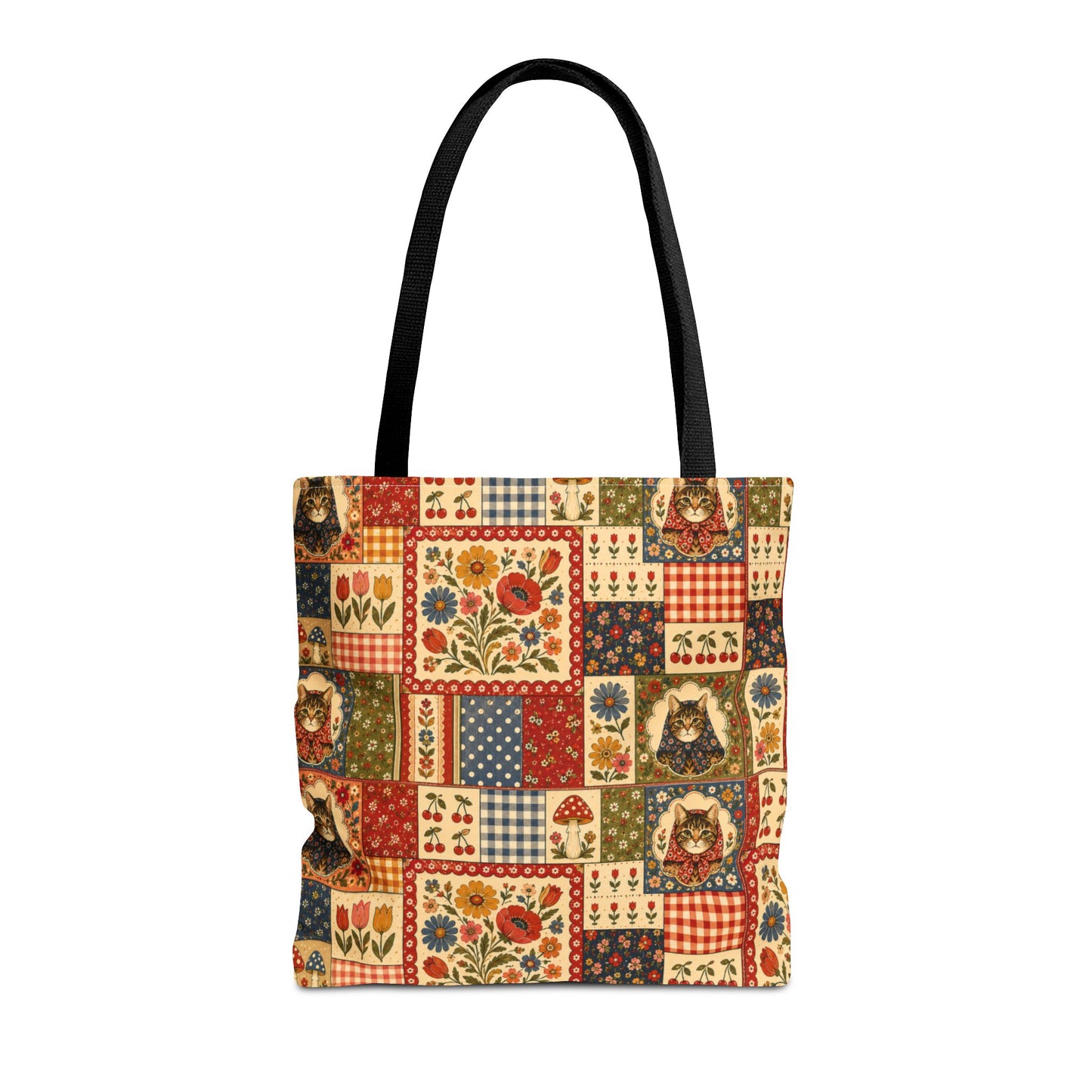 Babushka Cat Patchwork and Pretty Reusable Tote