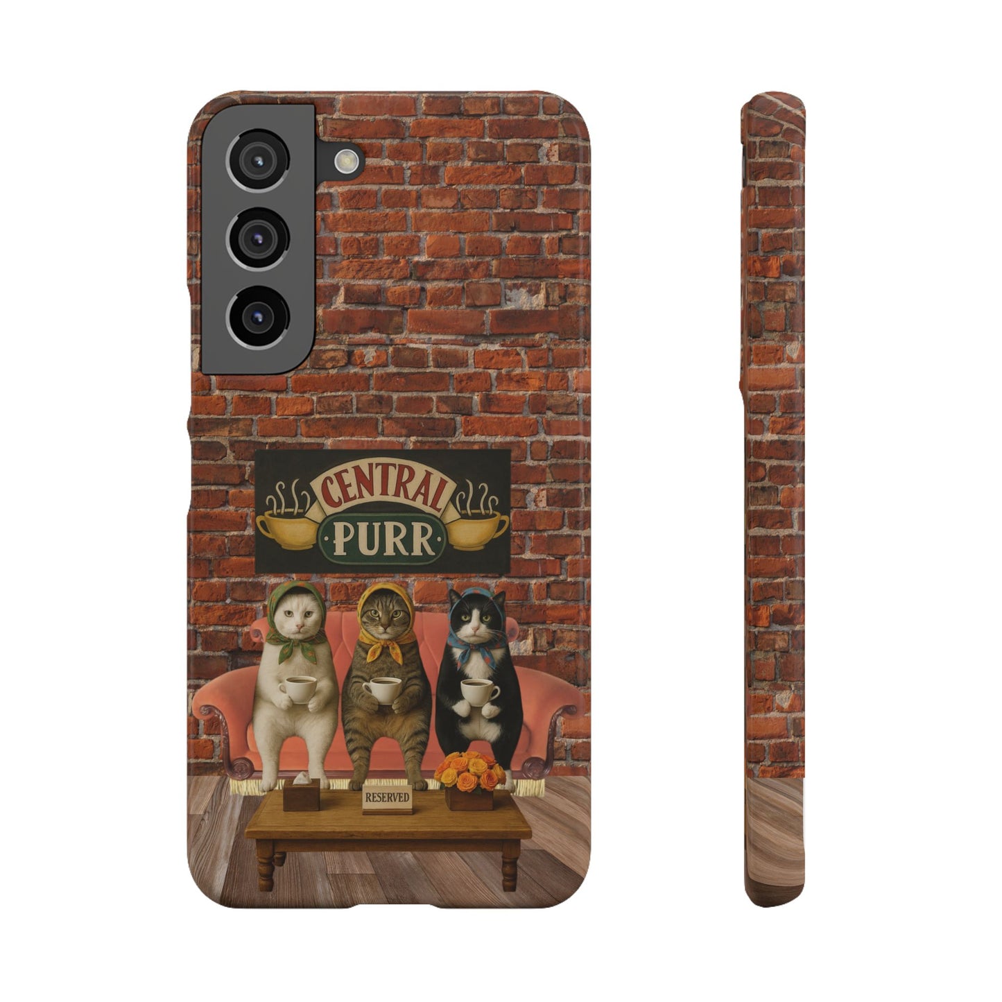 Babushka Cat Coffee Shop Snap Phone Case