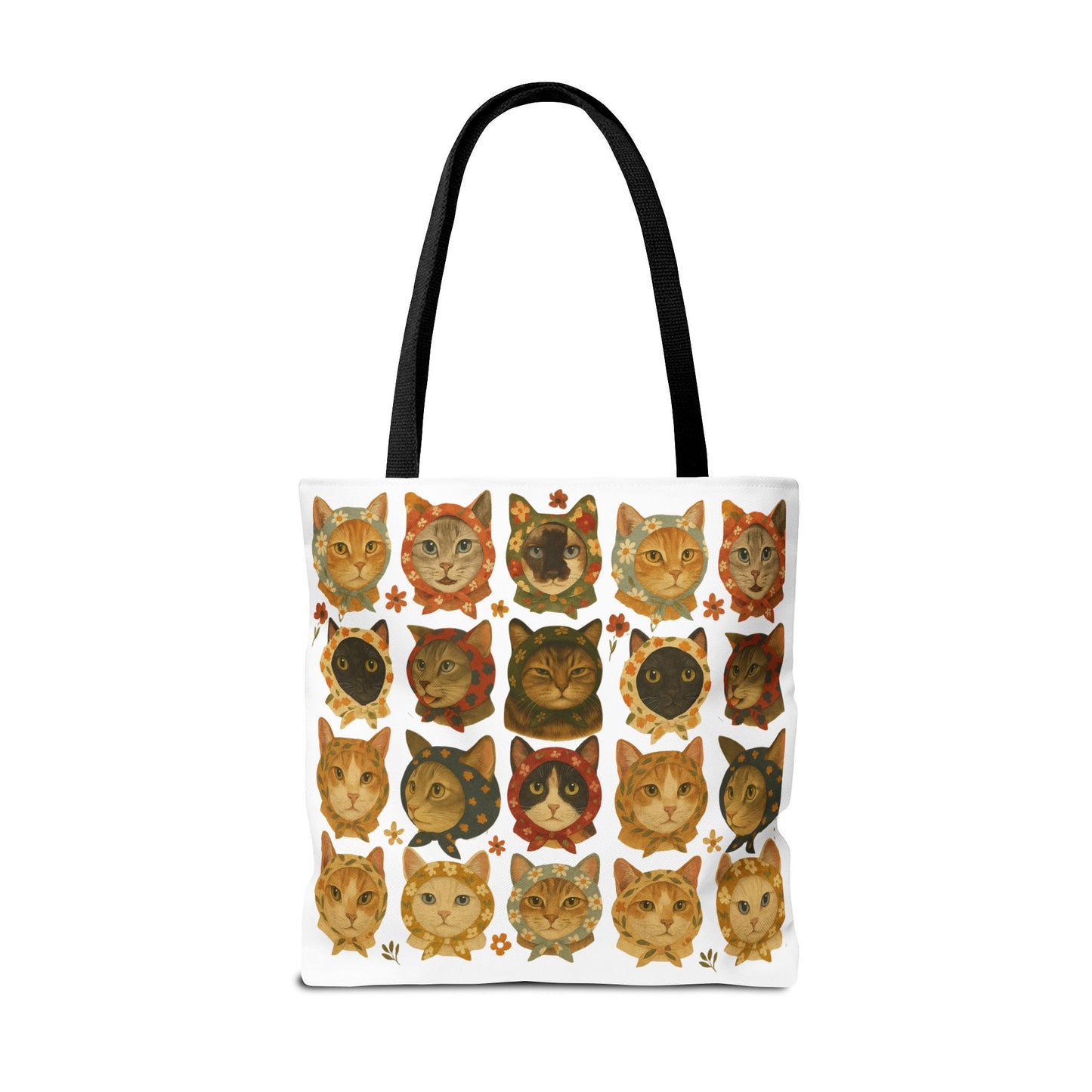 Babushka Cat Lovers Tote Bag