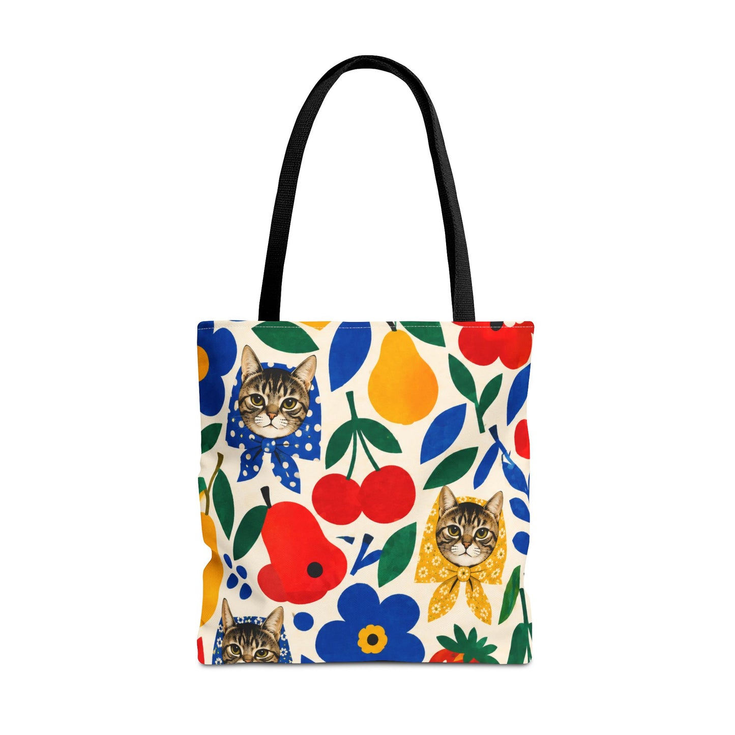 Babushka Cat Fruity Fun Reusable Tote