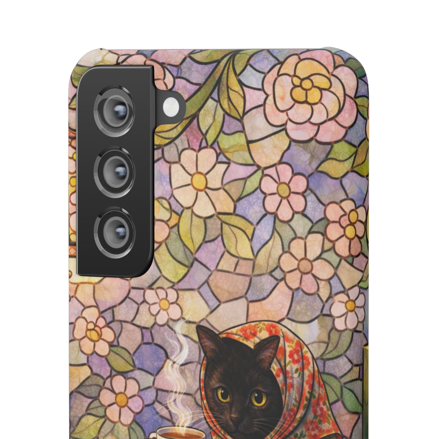 Babushka Cat Reads Artistic Literary Snap Phone Cases
