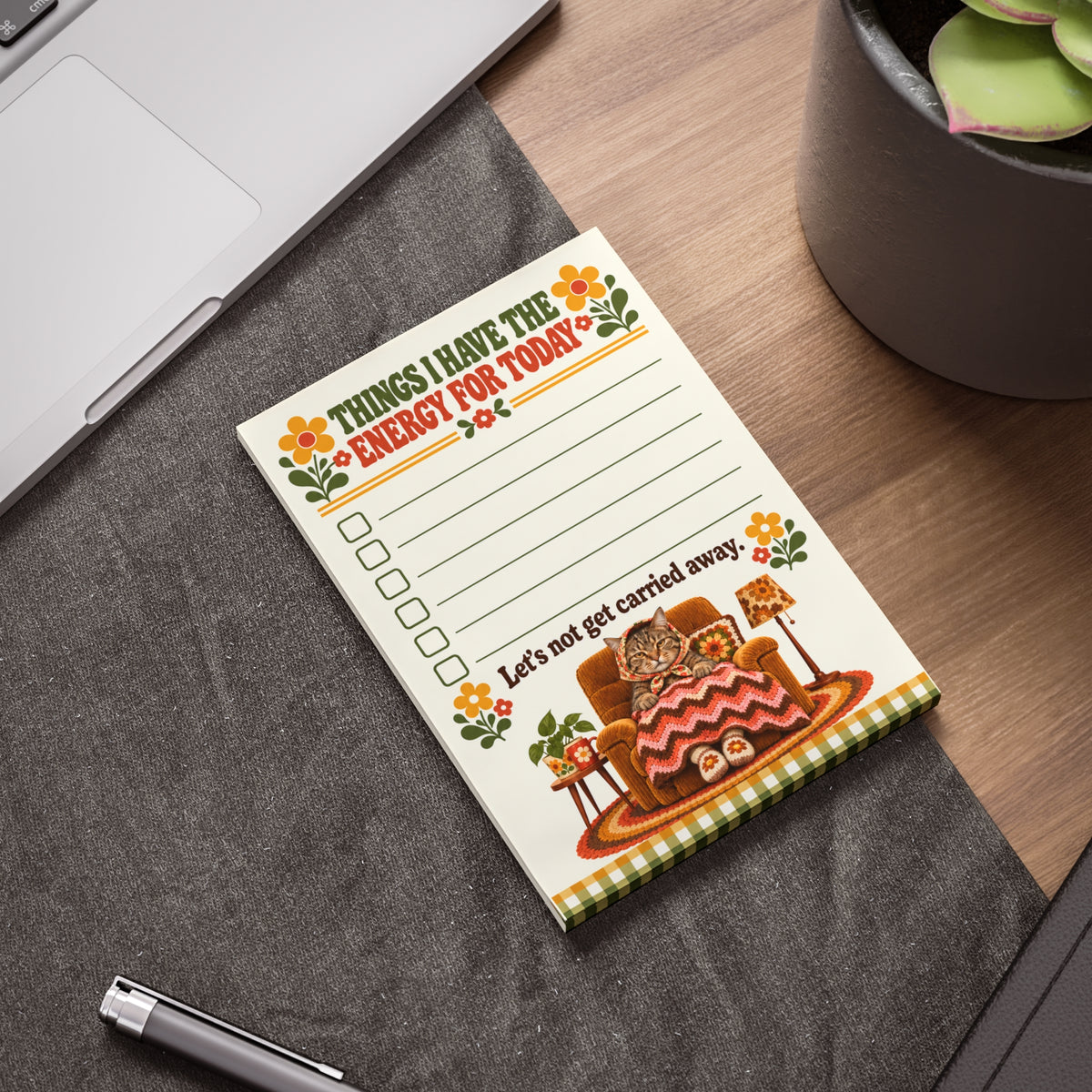 Babushka Cat Low Energy Day Post-it® Note Pads