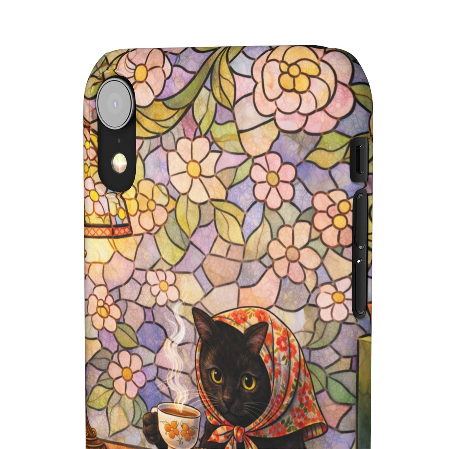Babushka Cat Reads Artistic Literary Snap Phone Cases