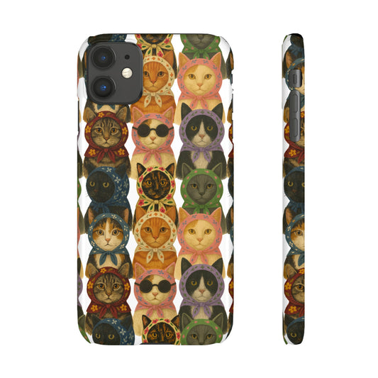 Babushka Cat Snap Phone Cases