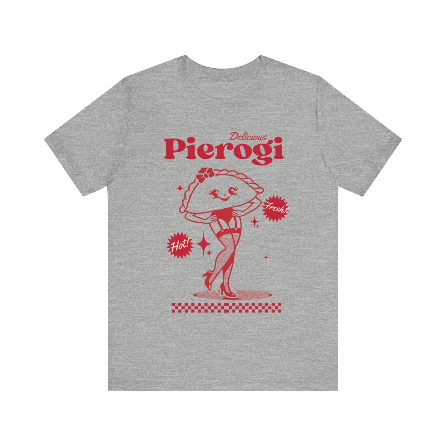 Pierogi, Kitschy Retro Unisex Jersey Short Sleeve Tee for Pierogi Makers, Pierogi Lovers