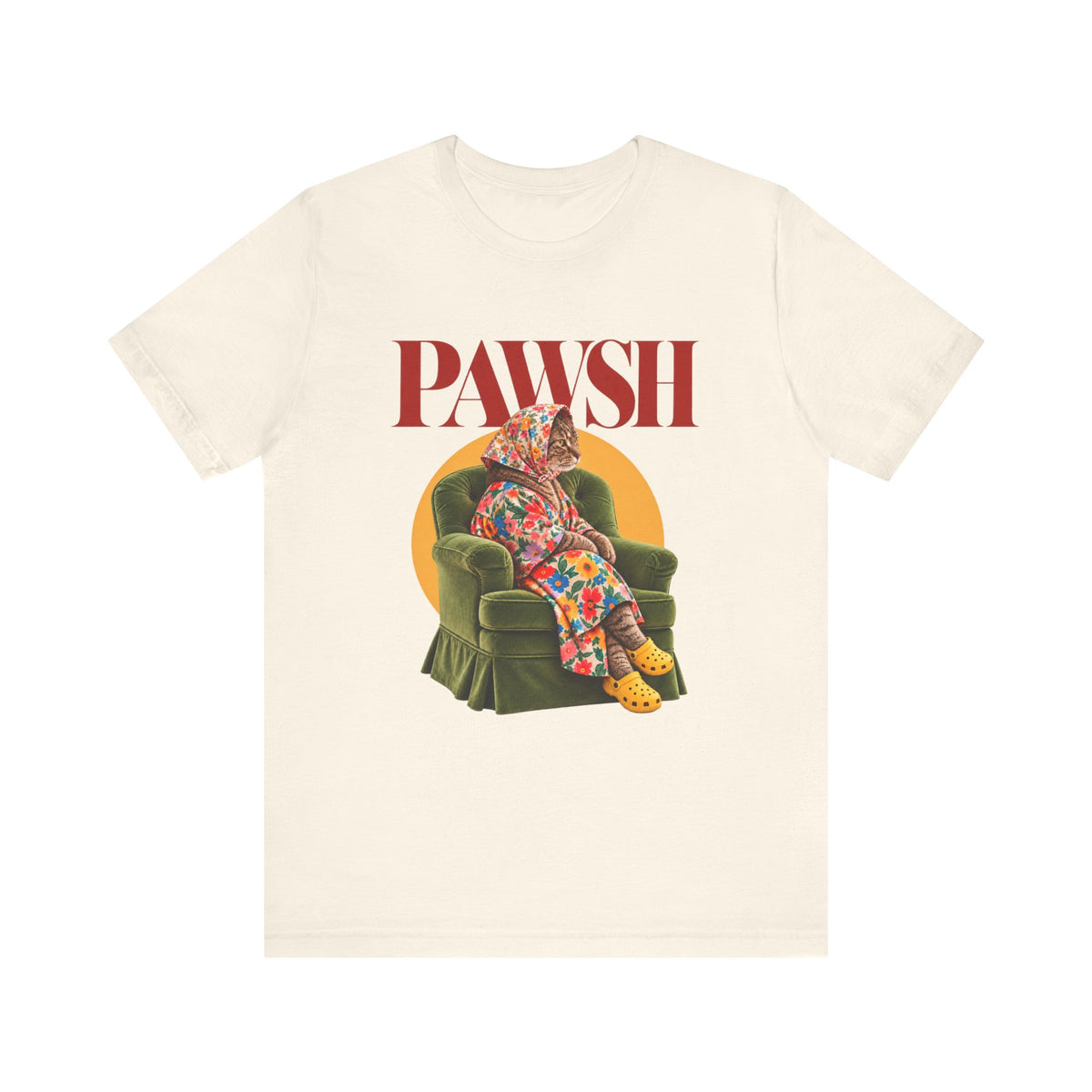 Babushka Cat Pawsh Icon  Unisex Jersey Short Sleeve Tee