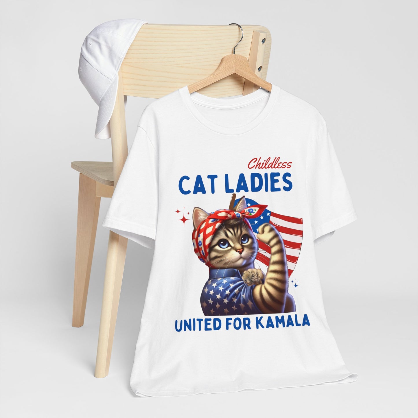 Childless Cat Lady Voter, Election 2024, Kamala 2024, Unisex Jersey Short Sleeve Tee