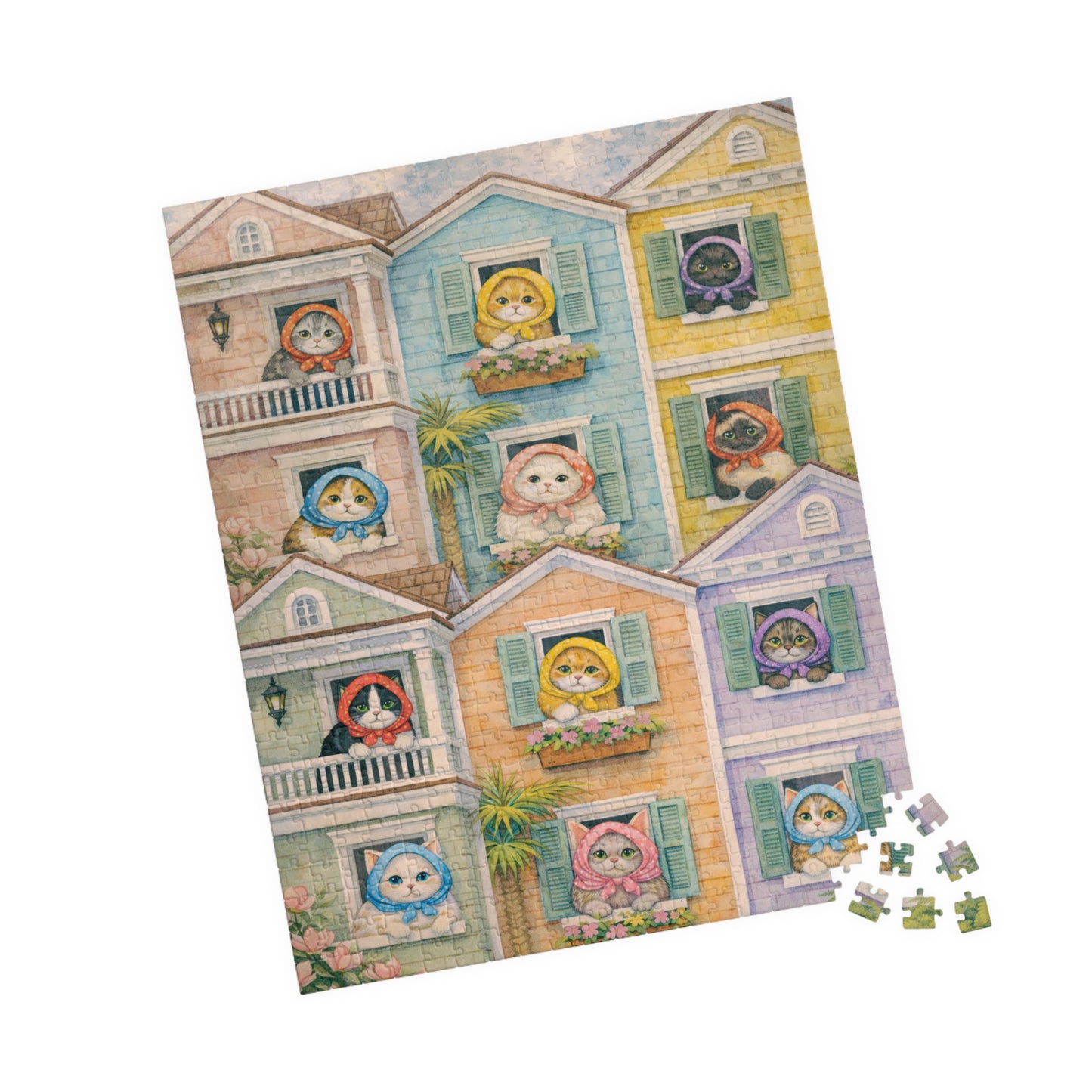 Babushka Cat Southern Hos-purr-tality Puzzle (520 Piece)