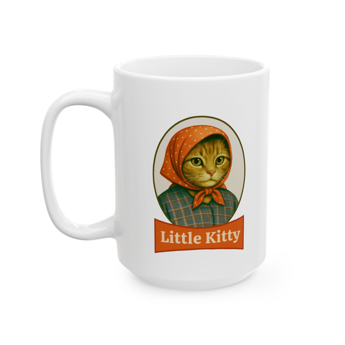 Little Kitty Babushka Cat Parody Humor Cat Mug