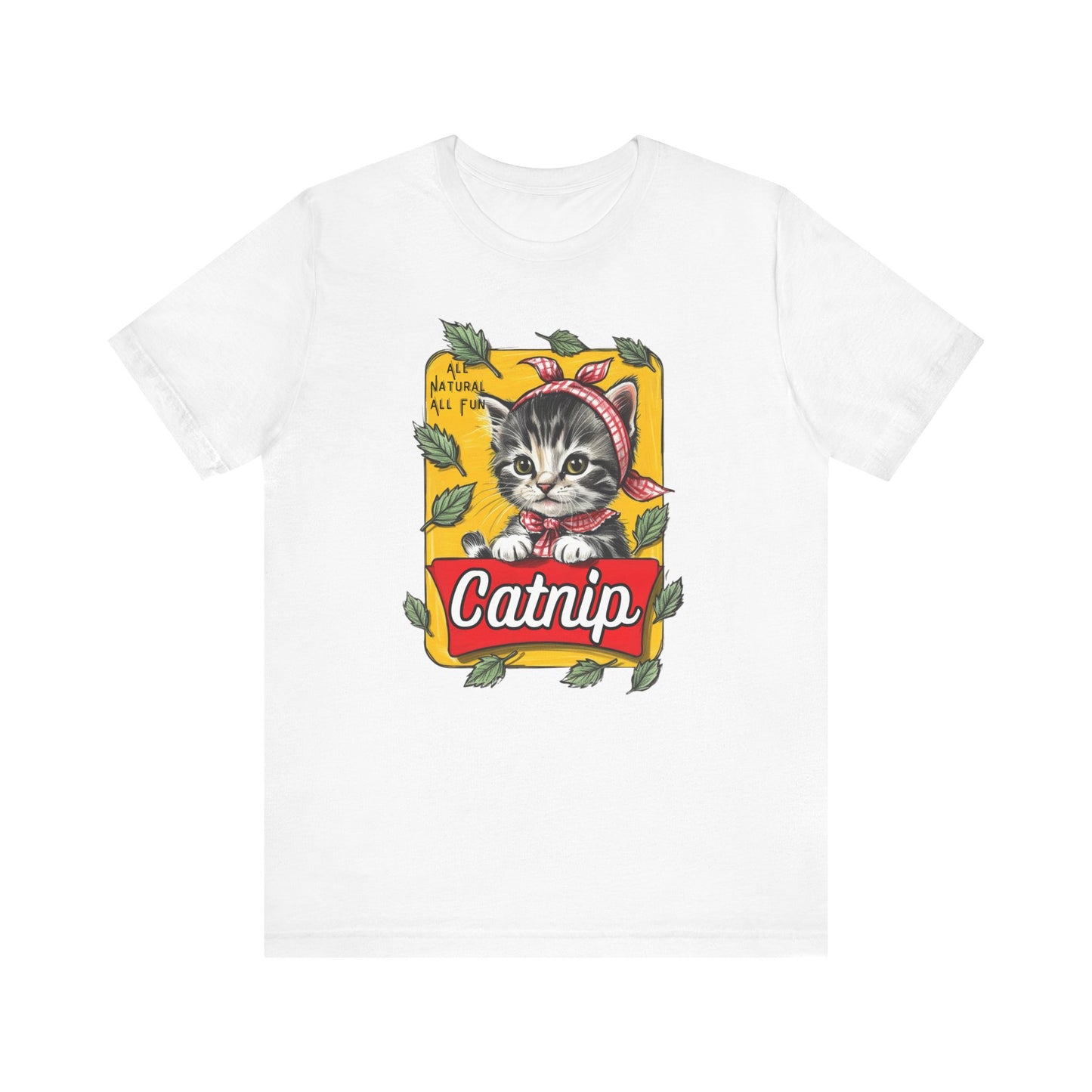 Babushka Cat, Vintage Catnip Kitten Unisex Jersey Short Sleeve Tee