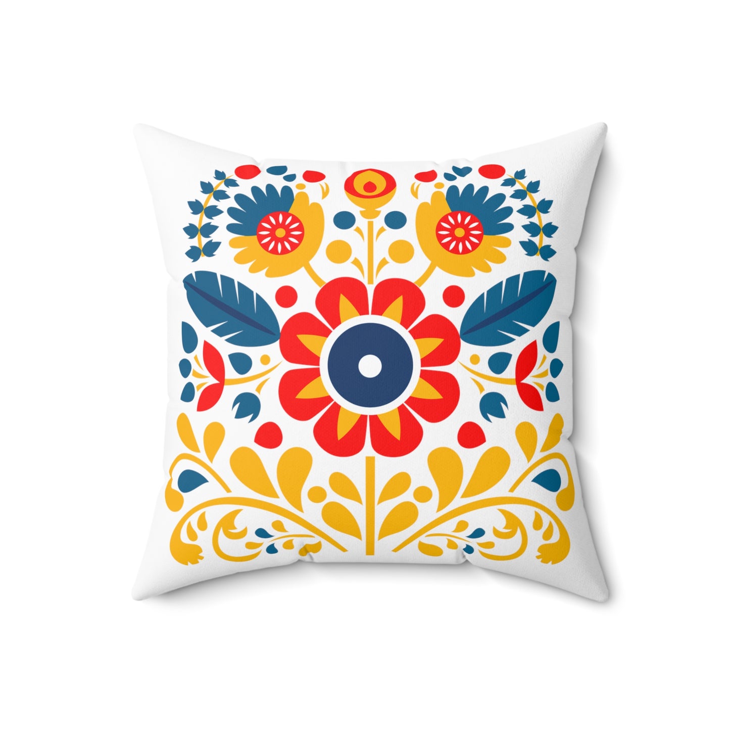 Polish Folk Art, Wycinanki Spun Polyester Square Pillow