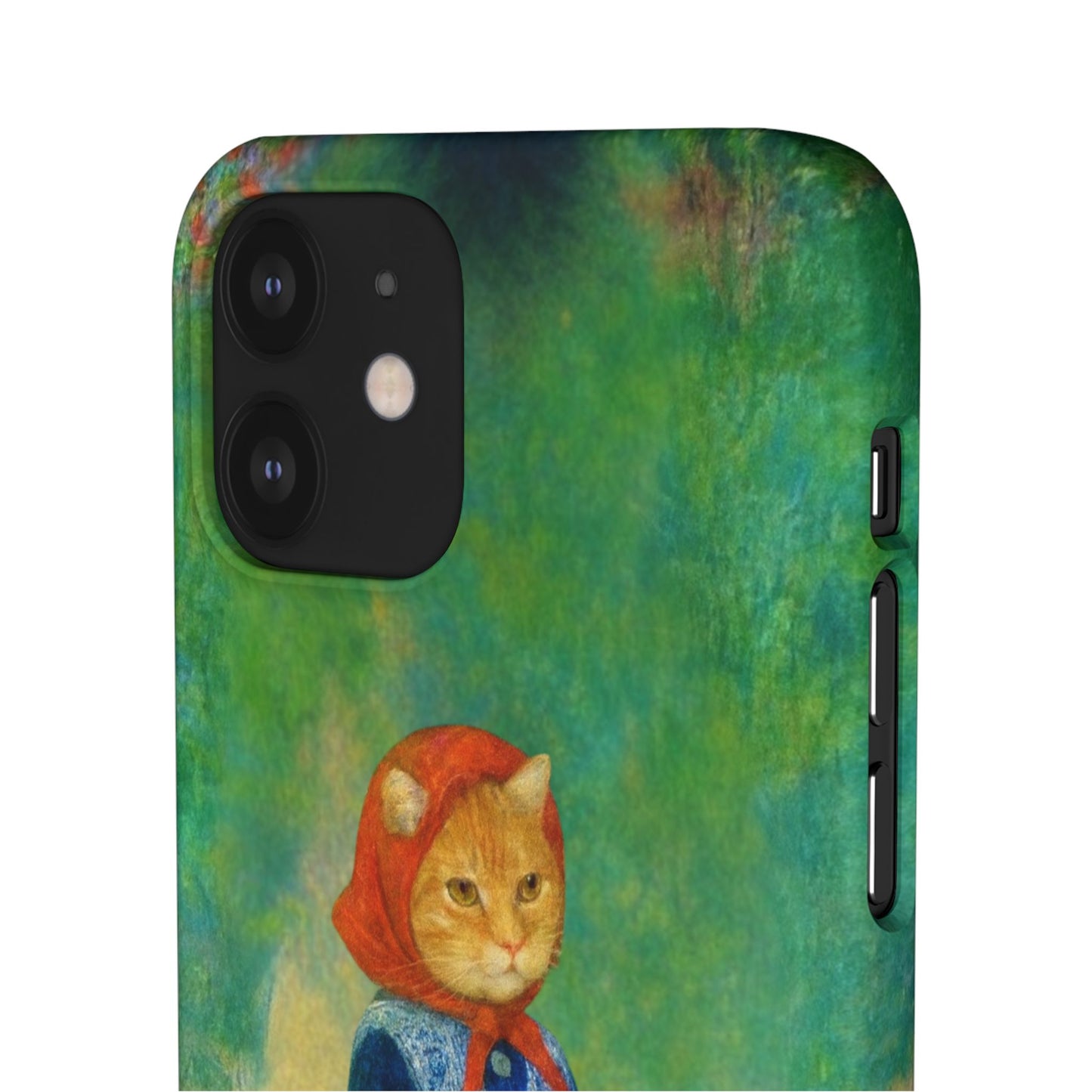Babushka Cat With a Watering Can x Renoir Funny Art  Slim Phone Case