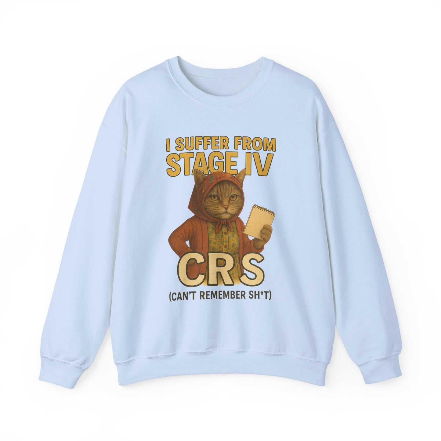 Babushka Cat Humor Sweatshirt - Unisex Crewneck