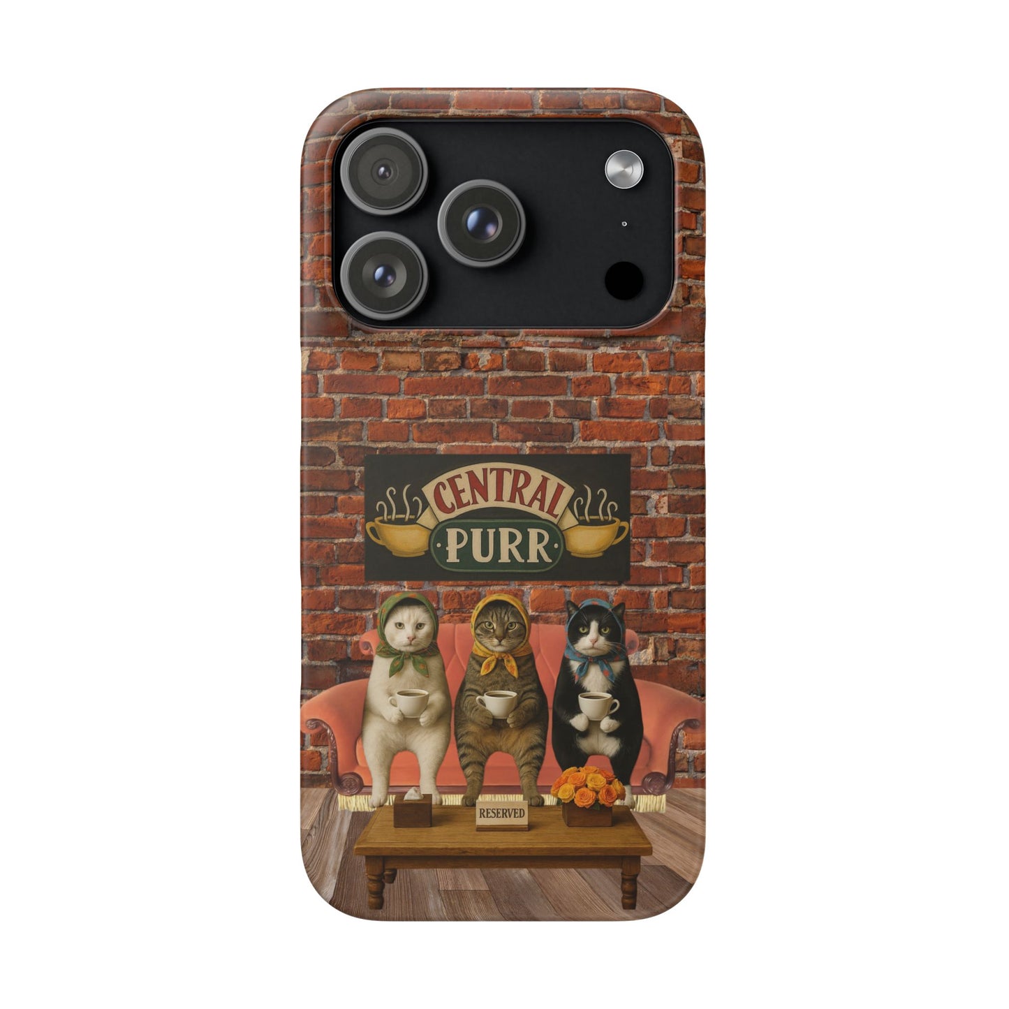 Babushka Cat Coffee Shop Snap Phone Case