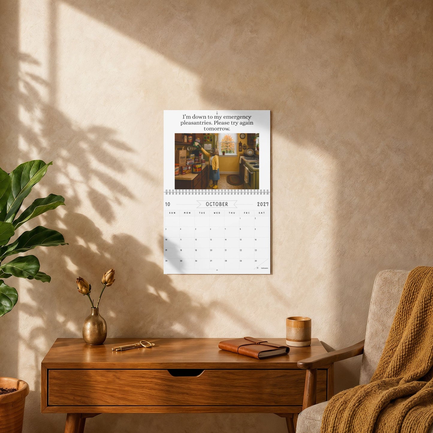 Babushka Cat 2027 Wall Calendar (2 Sizes)