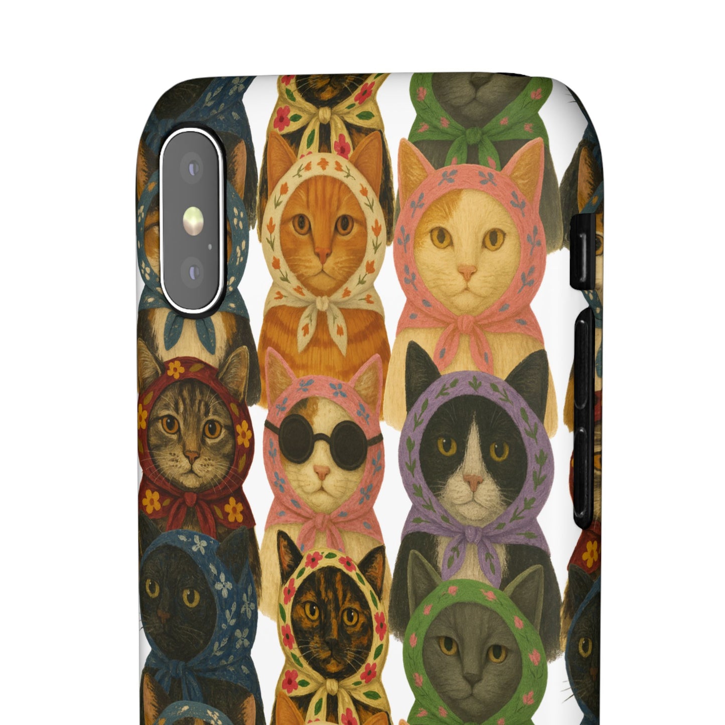 Babushka Cat Snap Phone Cases