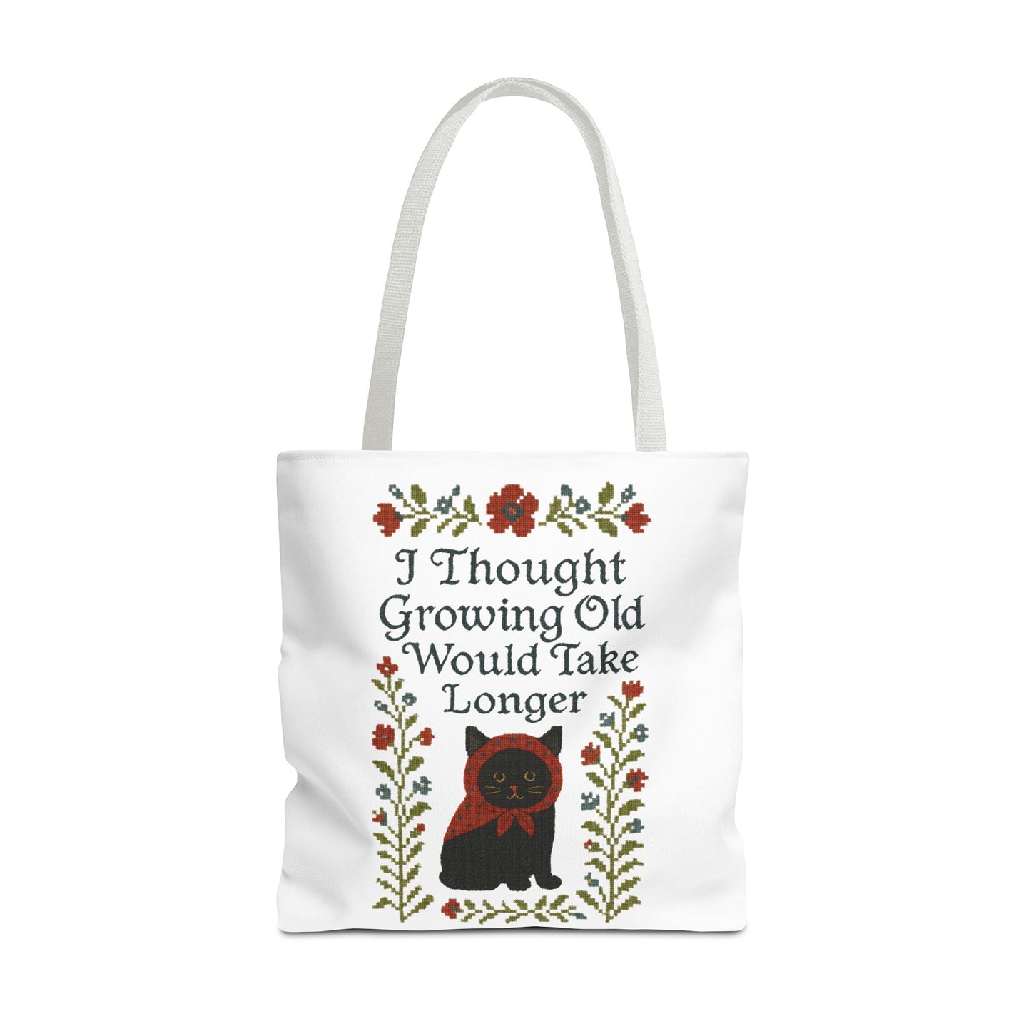Babushka Cat-Black Cat Tote Bag