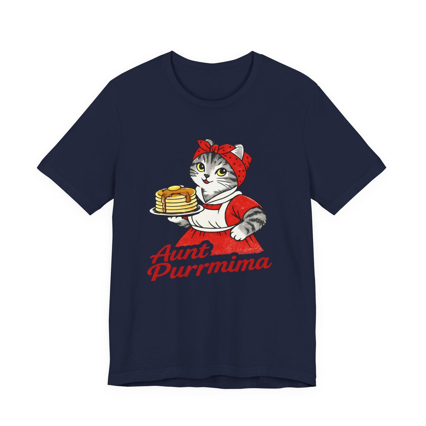 Aunt Purrmima Babushka Cat T-Shirt, Funny Cat Lover Unisex Tee