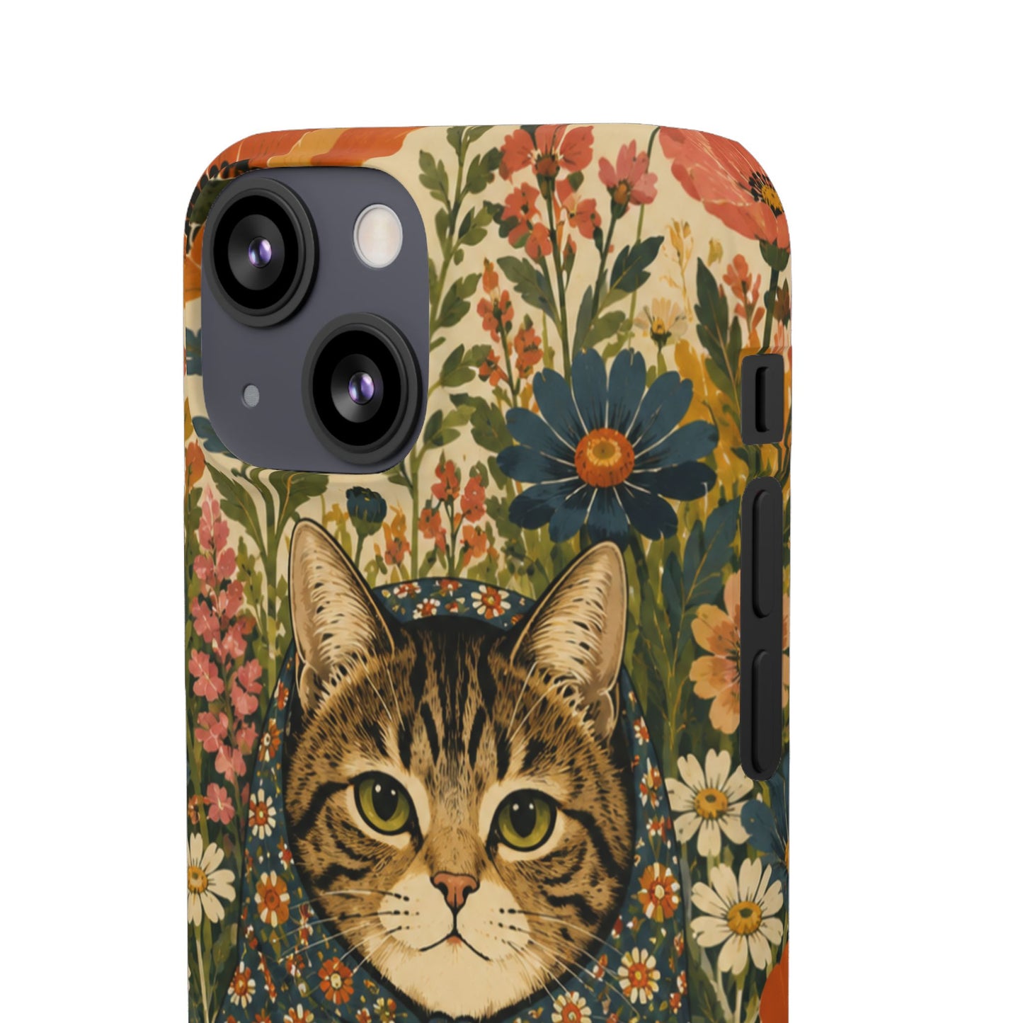 Babushka Cat Peeky Gardens Snap Phone Case