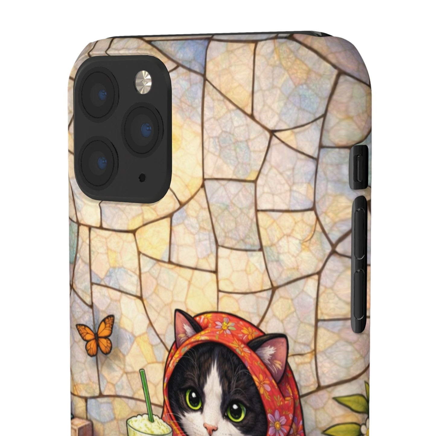 Babushka Cat Reads, Tuxedo Cat Literary Snap Phone Case