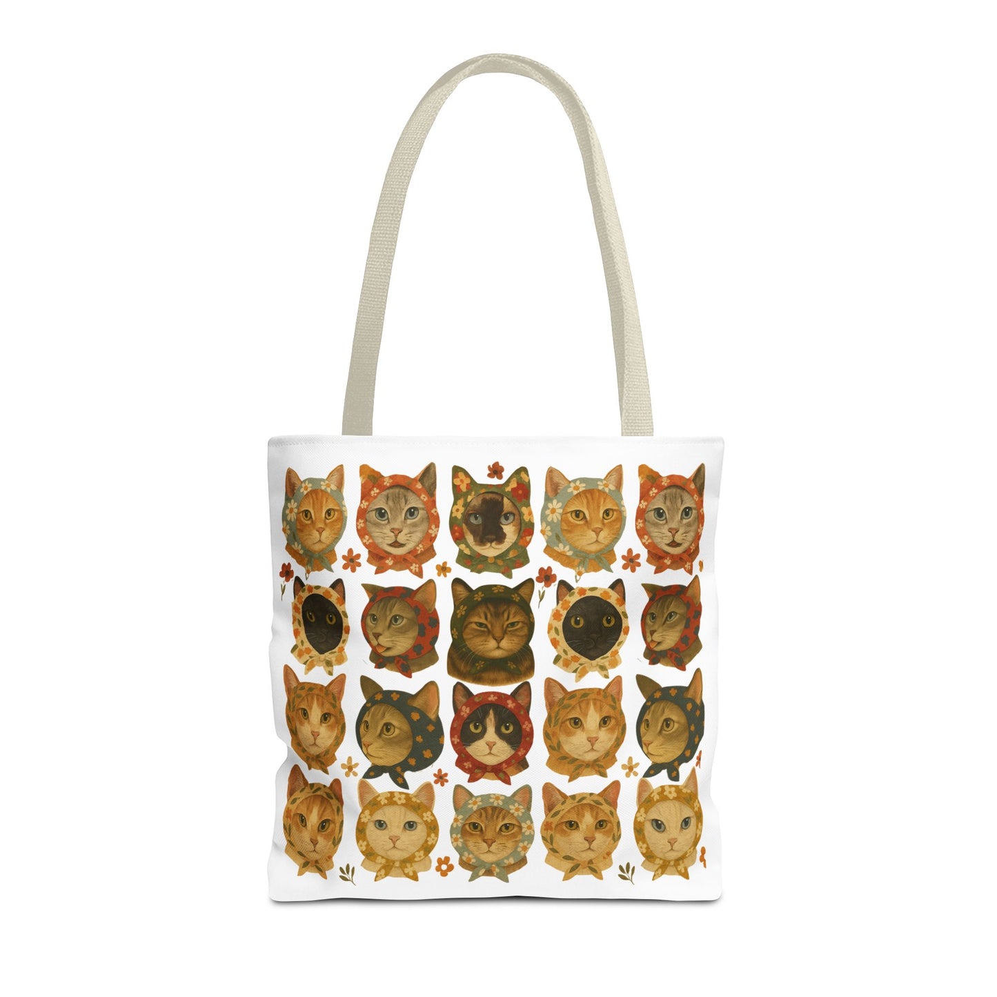 Babushka Cat Lovers Tote Bag