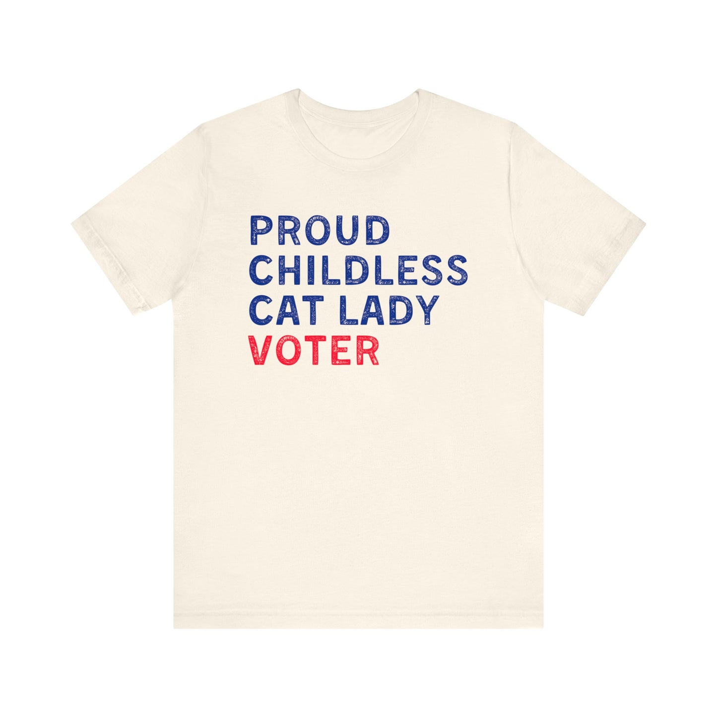 Childless Cat Lady Voter, Election 2024, Kamala 2024, Unisex Jersey Short Sleeve Tee