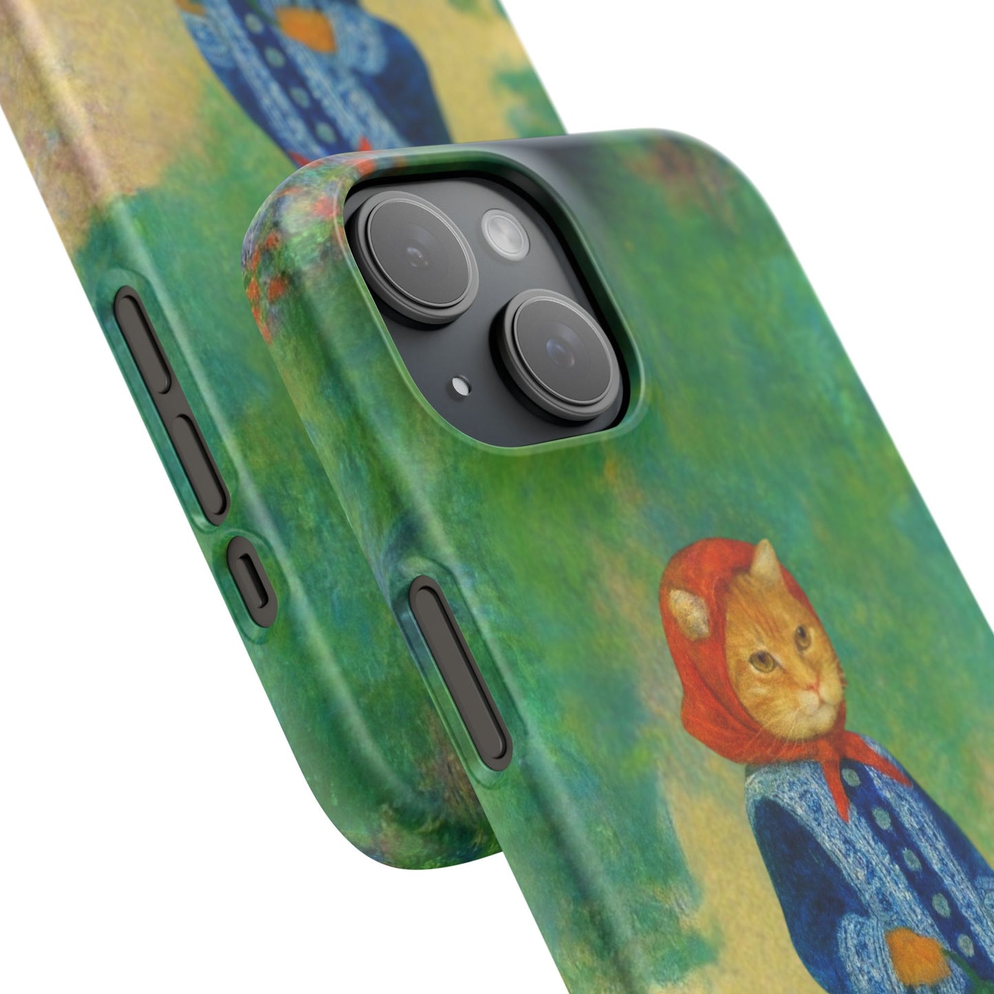 Babushka Cat With a Watering Can x Renoir Funny Art  Slim Phone Case