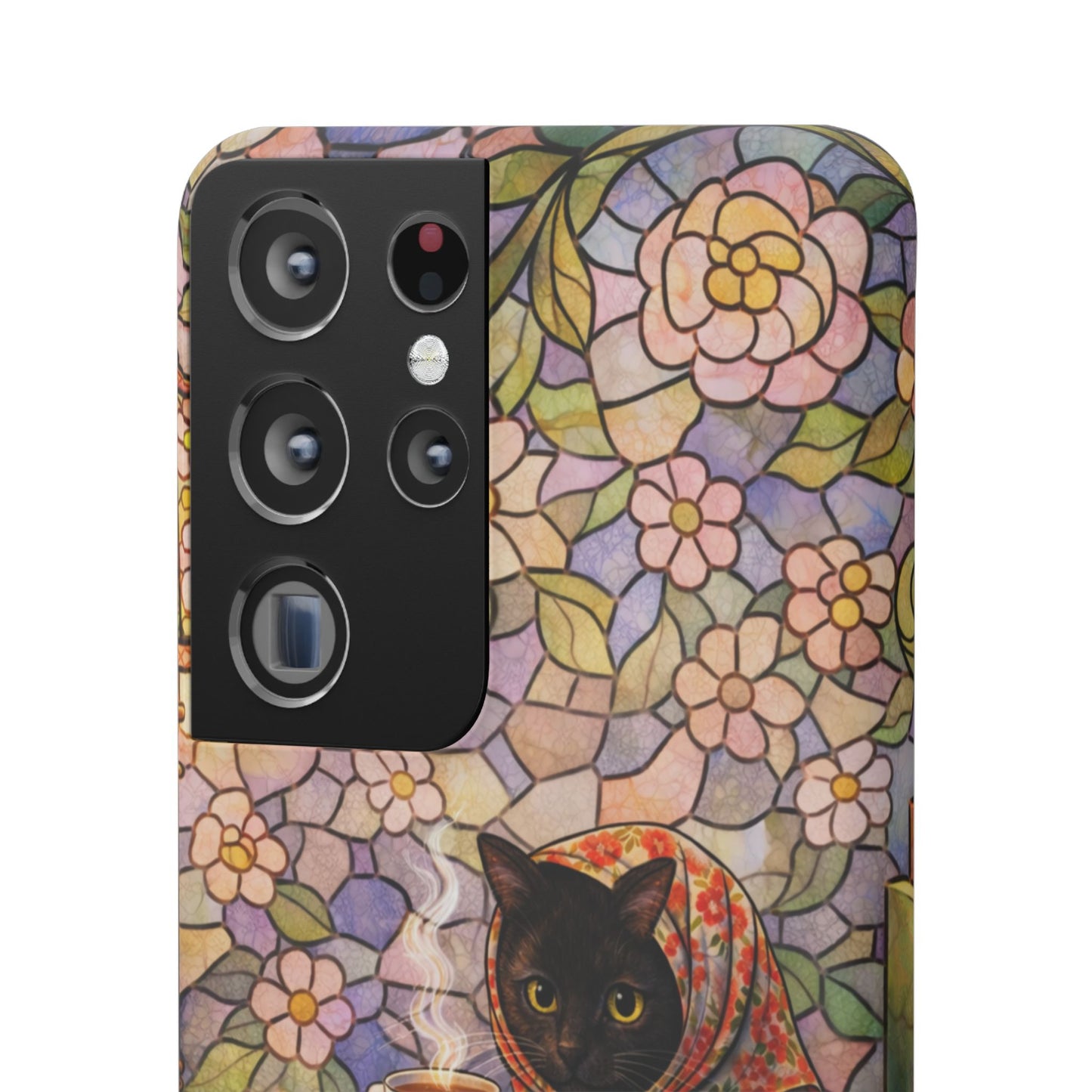 Babushka Cat Reads Artistic Literary Snap Phone Cases