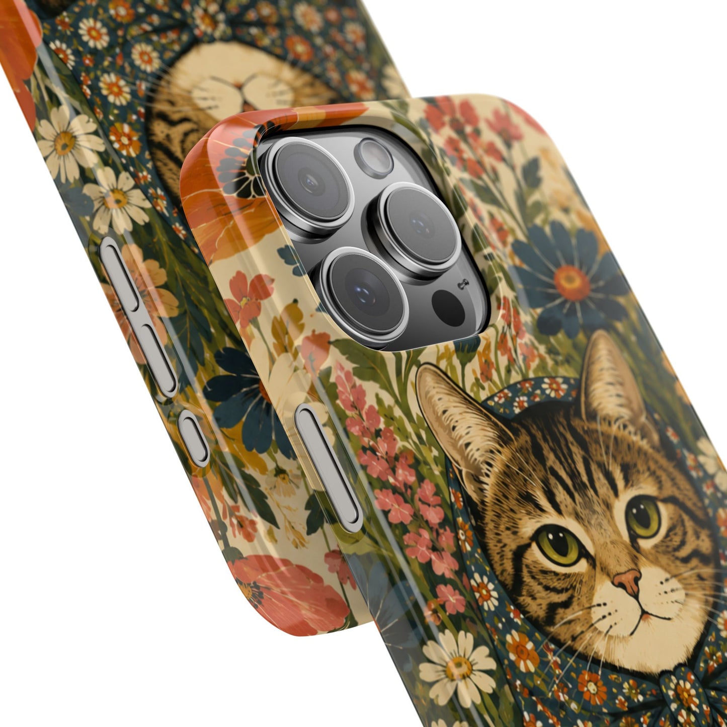 Babushka Cat Peeky Gardens Snap Phone Case