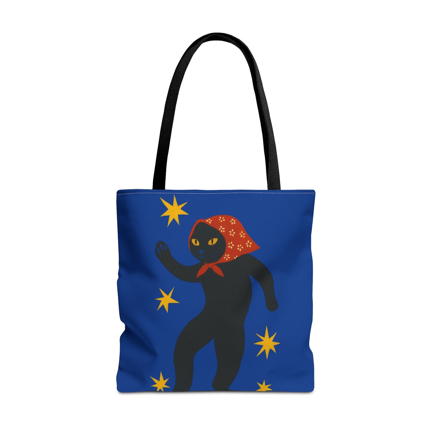 Babushka Cat-Black Cat Art Parody -Matisse-Tote Bag