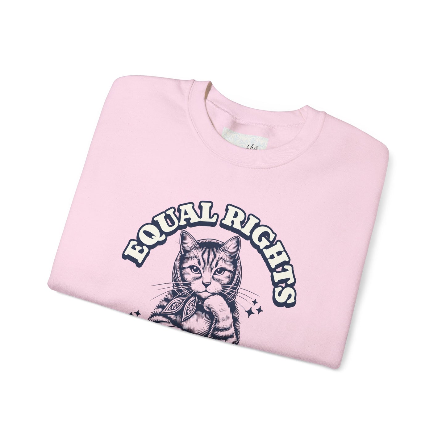 Feminist Babushka Cat Crewneck Sweatshirt