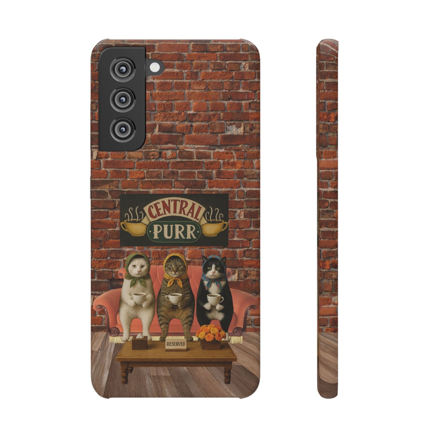 Babushka Cat Coffee Shop Snap Phone Case