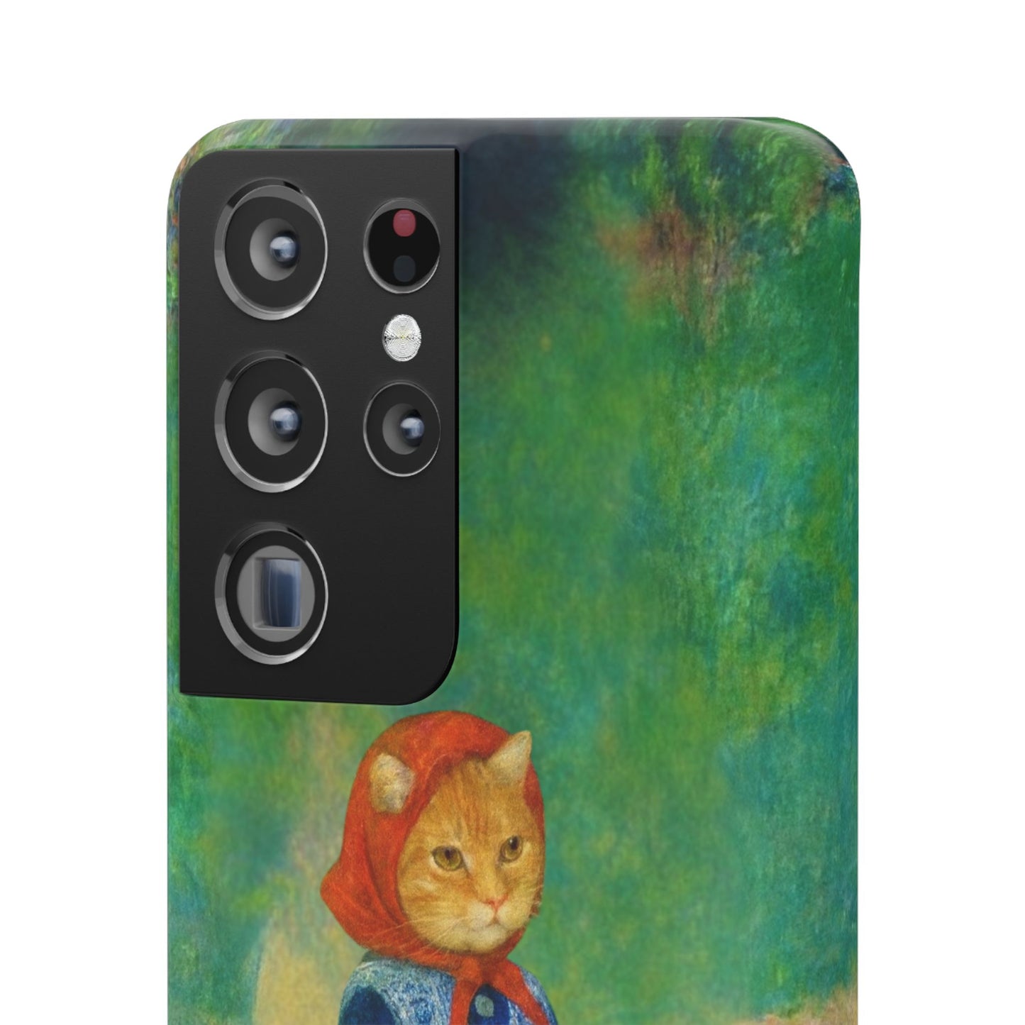 Babushka Cat With a Watering Can x Renoir Funny Art  Slim Phone Case