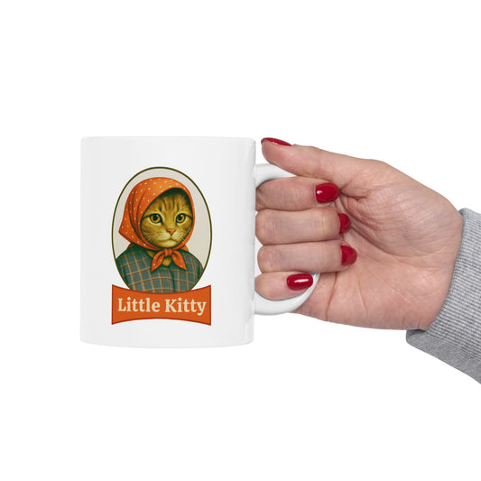 Little Kitty Babushka Cat Parody Humor Cat Mug
