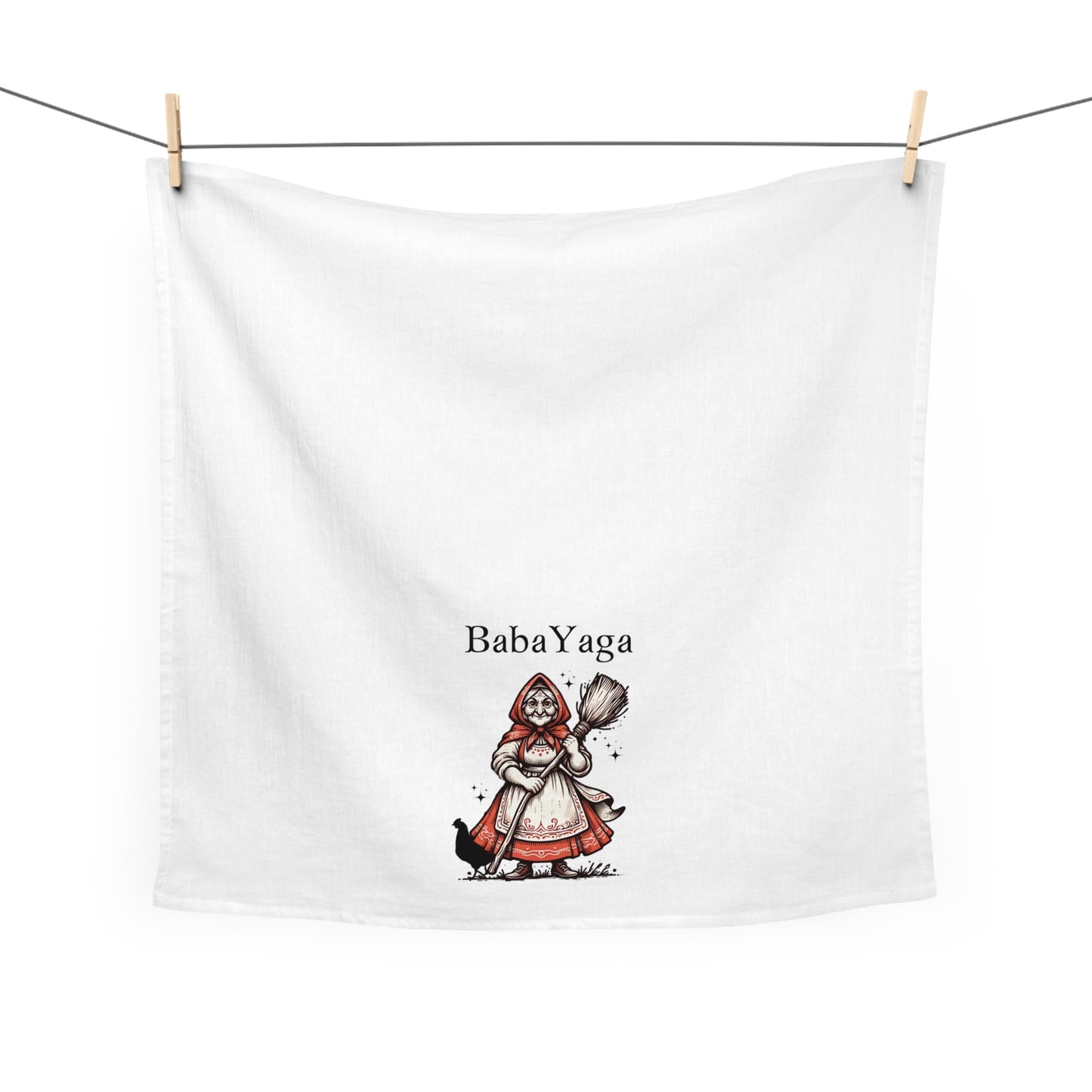 Baba Yaga Polish Folklore Tea Towel, Polish Gift, Hostess Gift