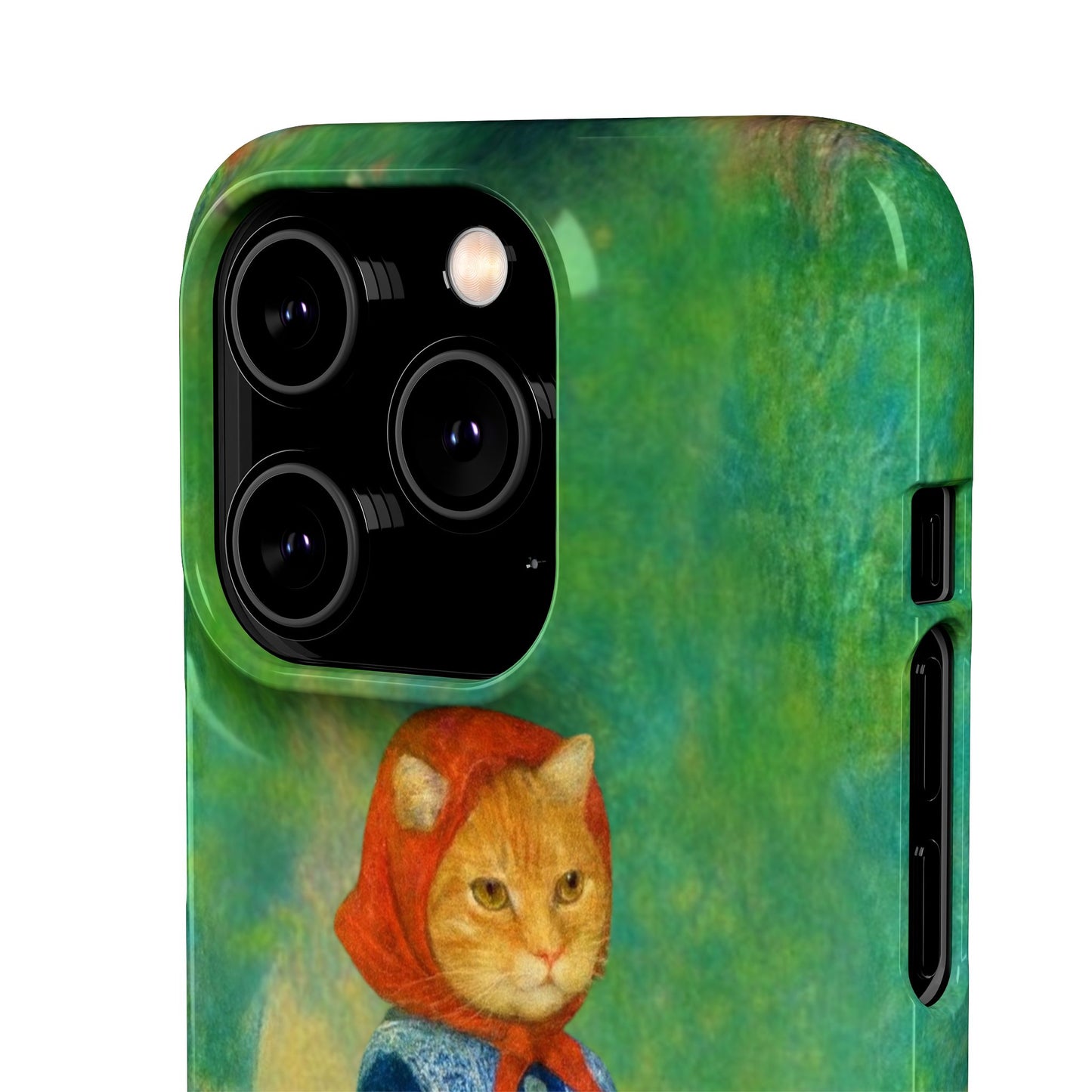 Babushka Cat With a Watering Can x Renoir Funny Art  Slim Phone Case