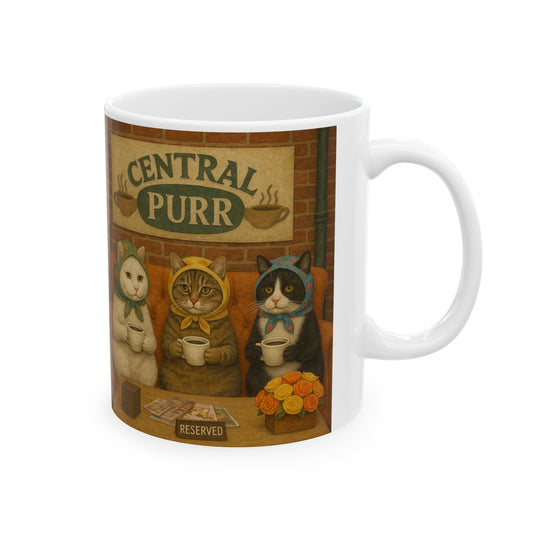 Babushka Cat and Friends Central Purr Ceramic Mug