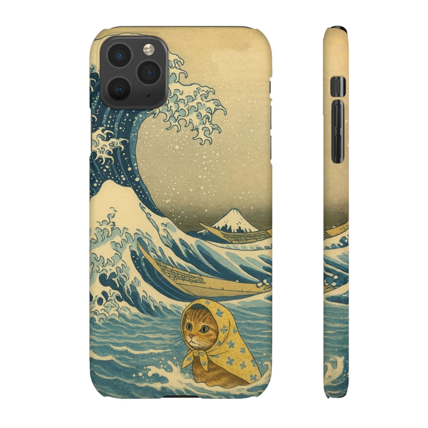 Babushka Cat x  The Great Wave Off Kanagawa Snap Phone Case