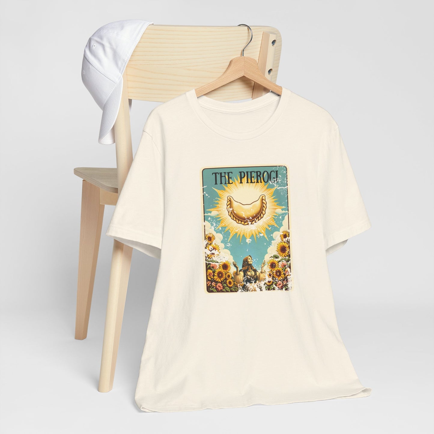 Polish Shirt, Pierogi Shirt, Pierogi Tarot Card Design Unisex Jersey Short Sleeve Tee for Polish Pride