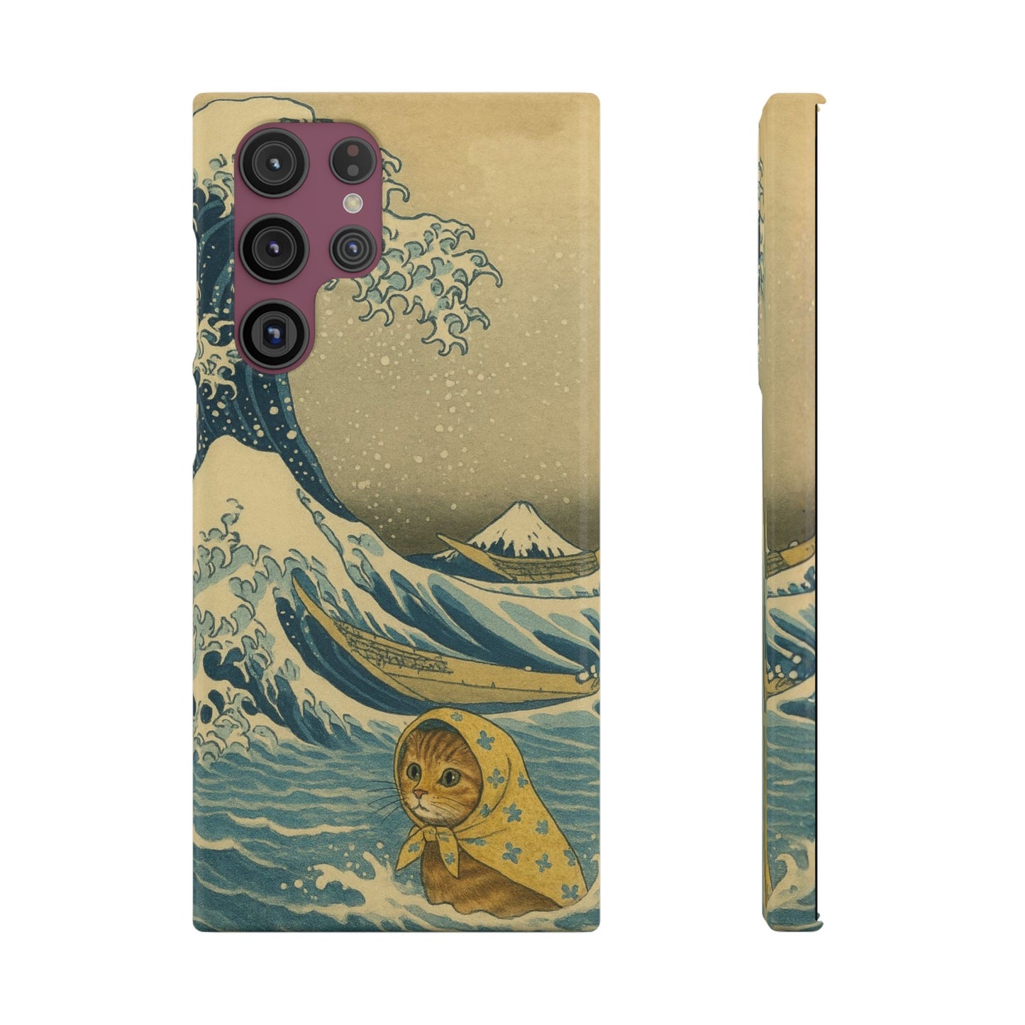 Babushka Cat x  The Great Wave Off Kanagawa Snap Phone Case
